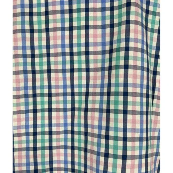 Talbots Petite No Iron Multi Color Ruffle-Neck Popover Gingham Tunic Size 16P - Picture 13 of 13